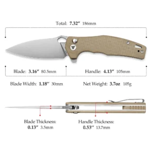 Сгъваем нож Trevisa Corvus-03N