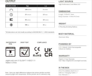 Olight i1R Pro 180lm.