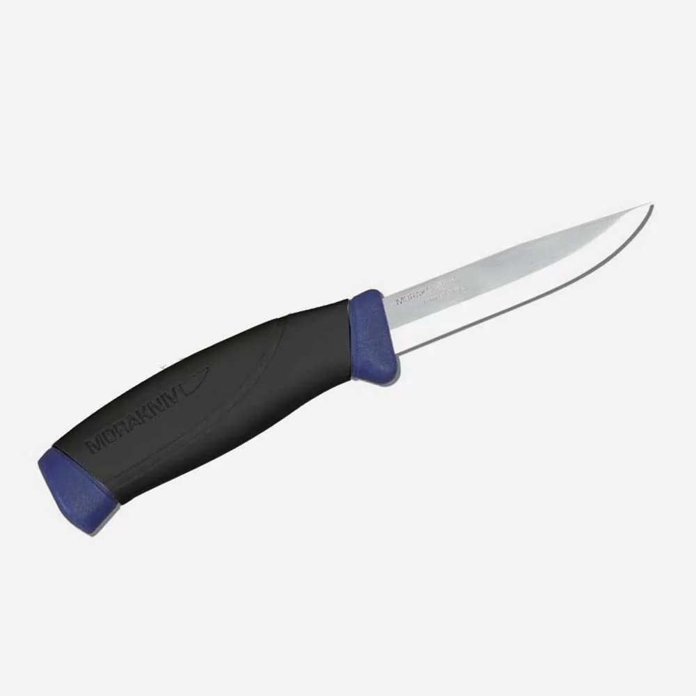 fiksiran-noj-mora-knife-companion-stainless-steel-navy-blue-14c28-stomana-gumena-rykohvatka-za-ocelqvane