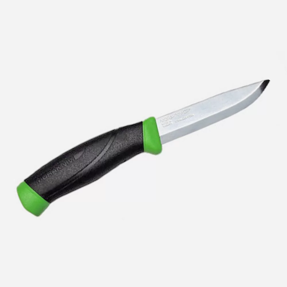 fiksiran-noj-mora-knife-companion-stainless-steel-zelen-green-12c28-stomana-gymena-rykohvatka-za-ocelqvane