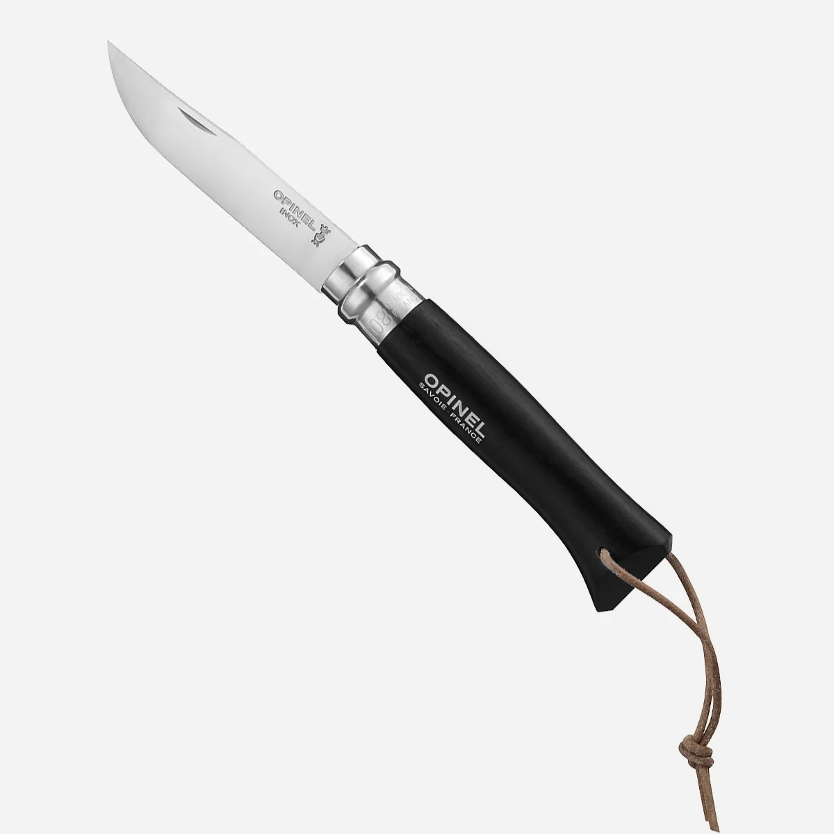 sgyvaem-noj-folding-knife-opinel-nomer-8-stainless-steel-neryjdaema-stomana-12c27-dryjka-buk-cheren-black