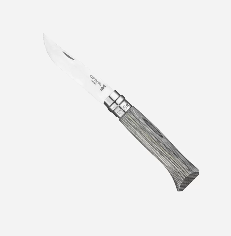 sgyvaem-noj-folding-knife-opinel-nomer-8-stainless-steel-neryjdaema-stomana-dryjka-ot-breza-laminirana-siva-made-in-france