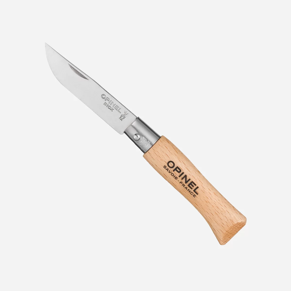 sgavaem-noj-folding-knife-opinel-nomer-4-420-nerajdaema-stomana-inox-dryjka-lakiran-i-poliran-buk-made-in-france