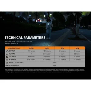 Фенер Fenix E05R с ключодържател