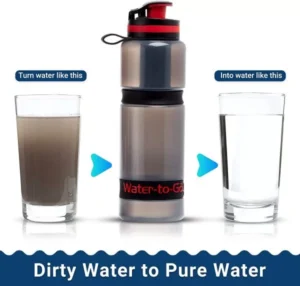 Бутилка за вода с филтър Water to Go 3in1 Active 750 ml Black