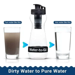 Бутилка за вода с филтър Water to Go 3in1 Black 500 ml