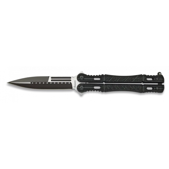 sgavem-nozh-tip-peperuda-night-fighter-martinez-albainox-black-420-aluminium-butterfly-knife