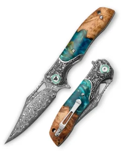 sgavaem-nozh-folding0knife-trivisa-apus-07c-67-sloq-damaskova-stomana-liner-lock-Steel-Resin Wood