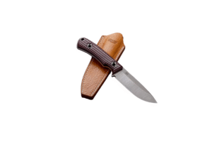 Нож TRC Polheim 15 Anniversary – RWL-34, Maroon Micarta, Кожена Кания