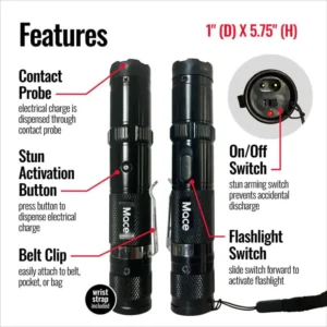Електрошок с фенер – Mace Compact Stun Gun